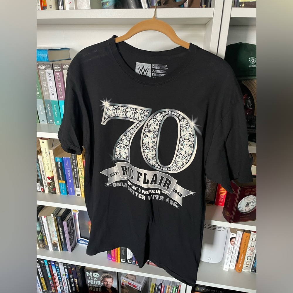WWE Ric Flair 70 Years Wrestling Black Graphic Tee